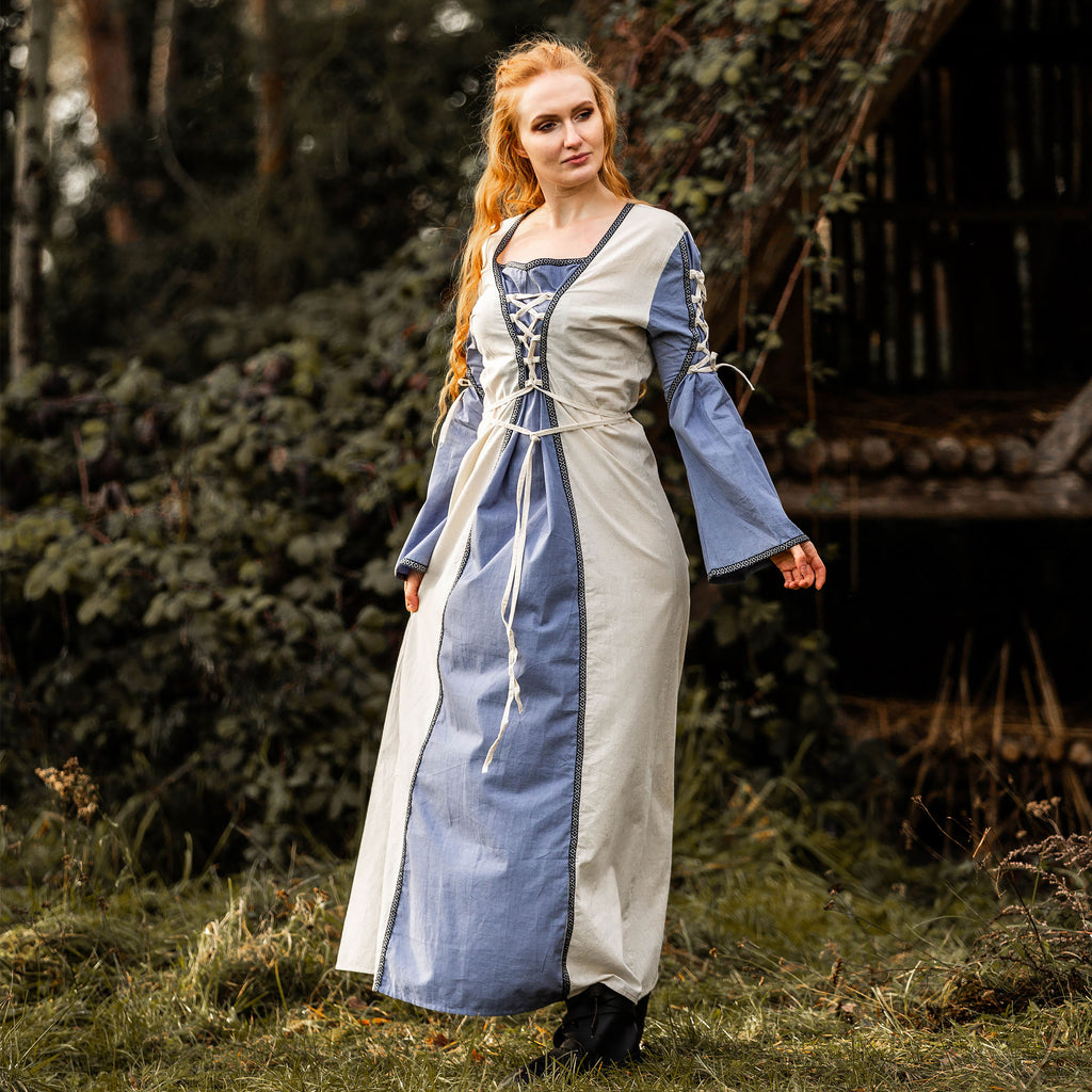Product image Medieval Dress with Lacing blue-natural