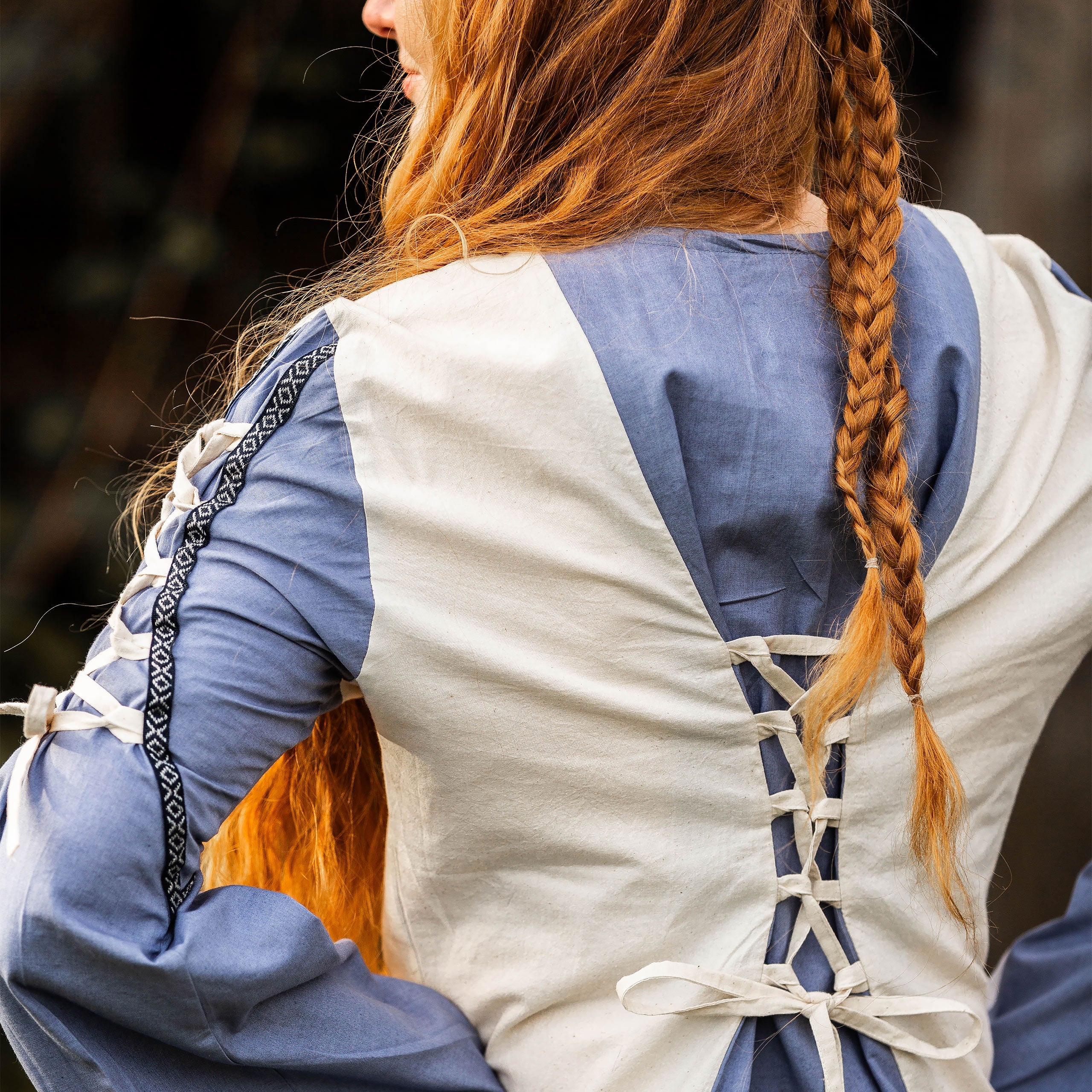 Product image Medieval Dress with Lacing blue-natural