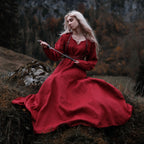 Product image Medieval Dress Linen Red