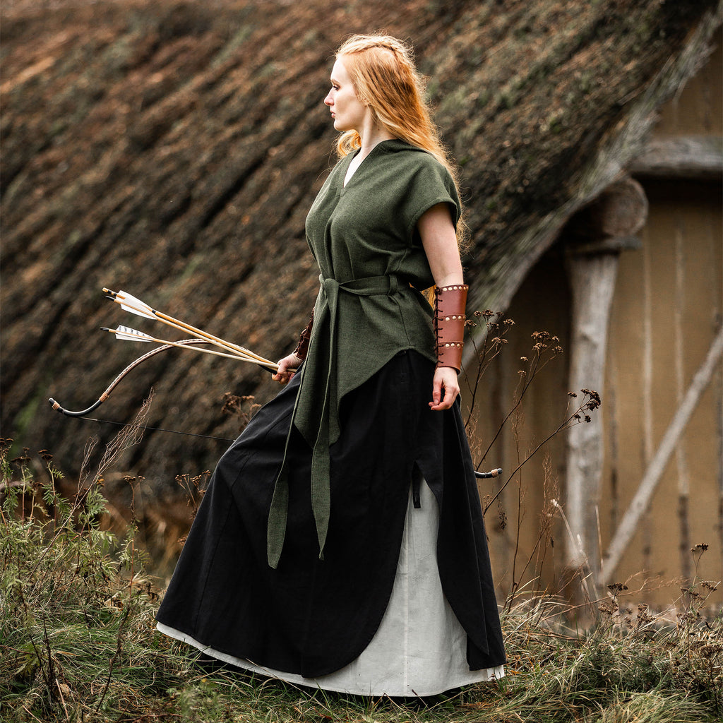 Product image Medieval Tunic Short Sleeve with Belt Green