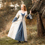 Product image Medieval dress with trumpet sleeves blue-natural