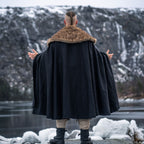 Product image Medieval Cloak with Faux Fur Black