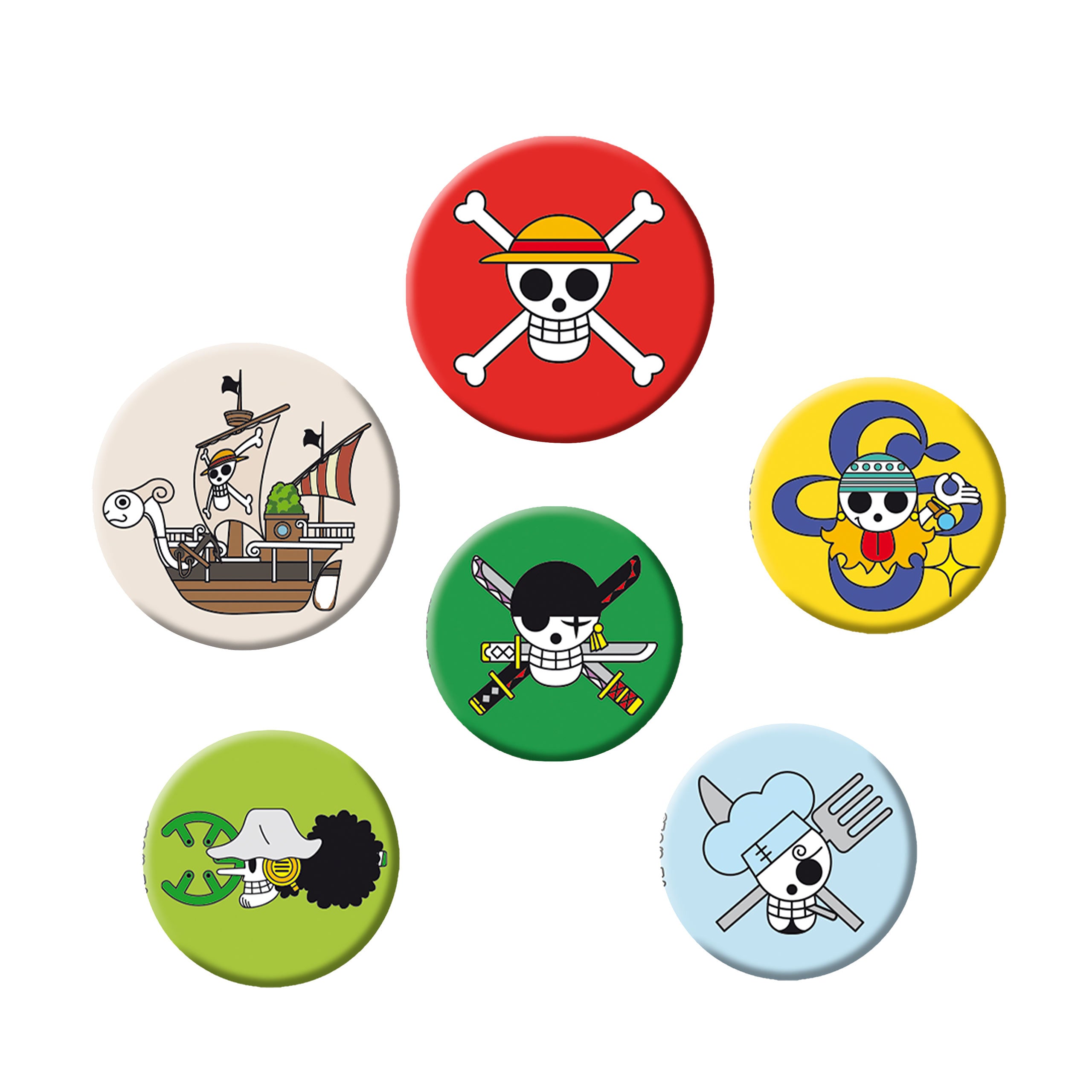 Product image One Piece - Skulls Button 6er Set