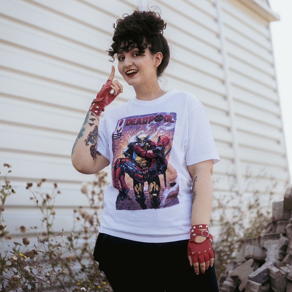 Product image Deadpool and Wolverine Best Bubs Comics T-Shirt White