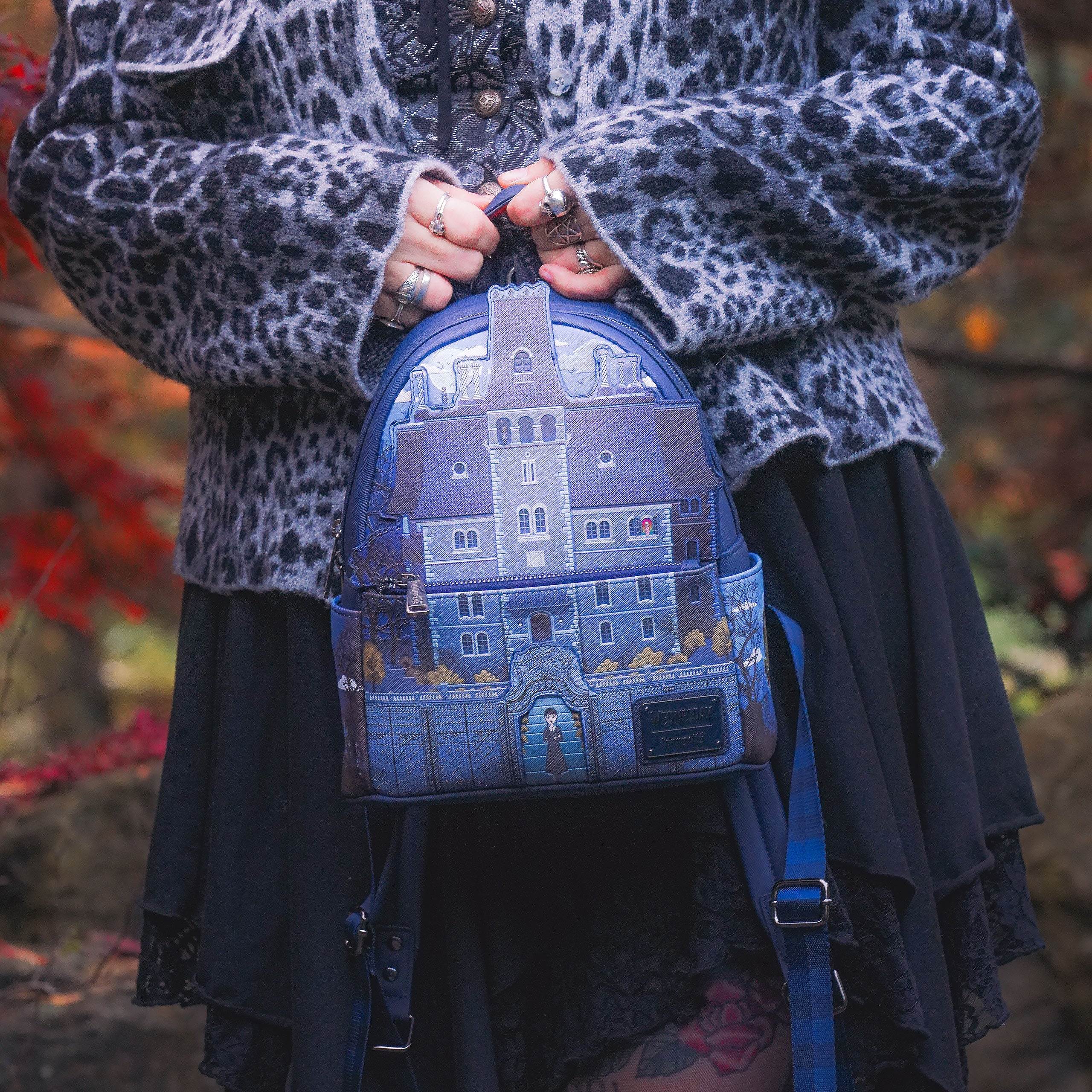 Product image Wednesday - Nevermore Academy Glow in the Dark Mini Backpack