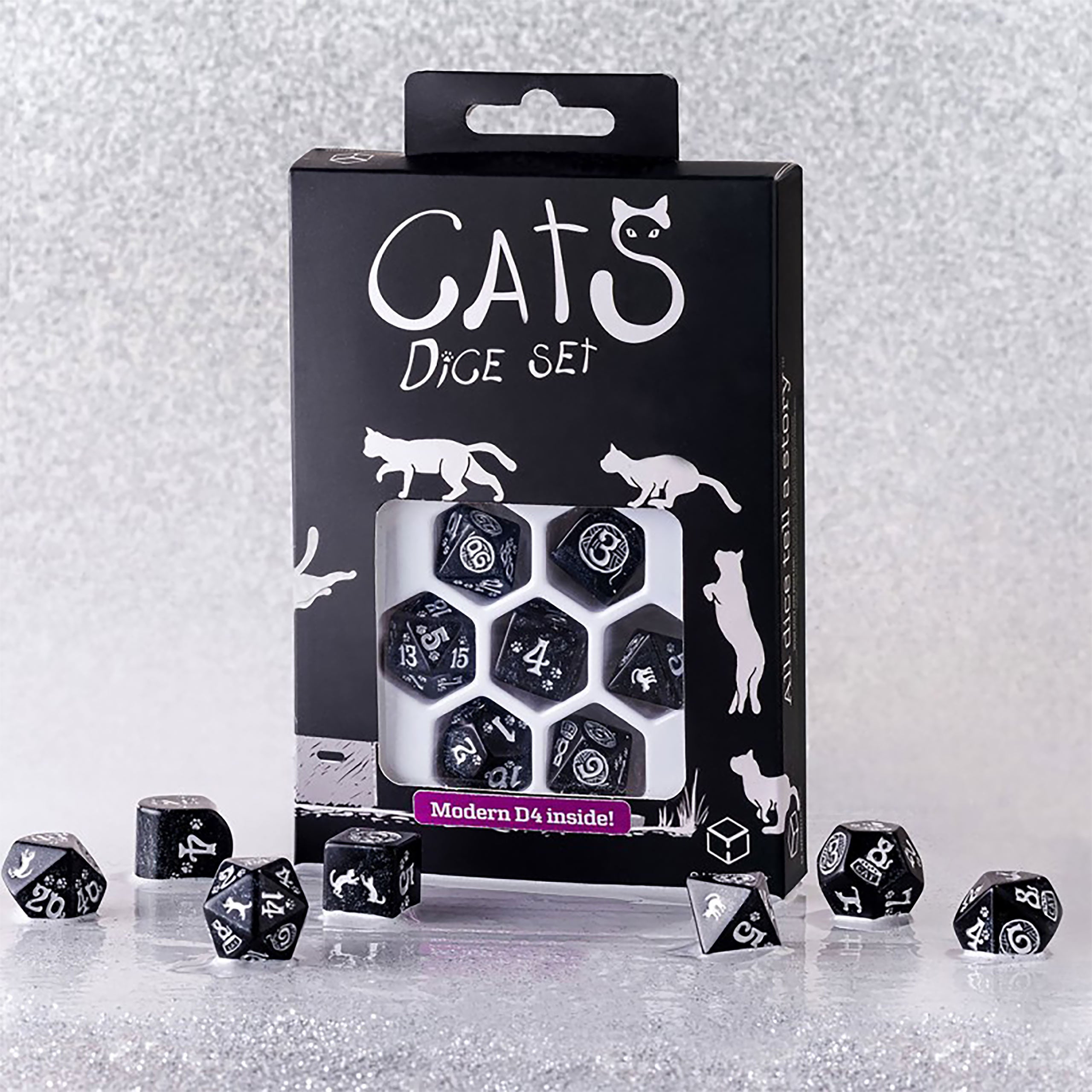 Product image Cats Waffle Modern RPG Dice Set 7pcs