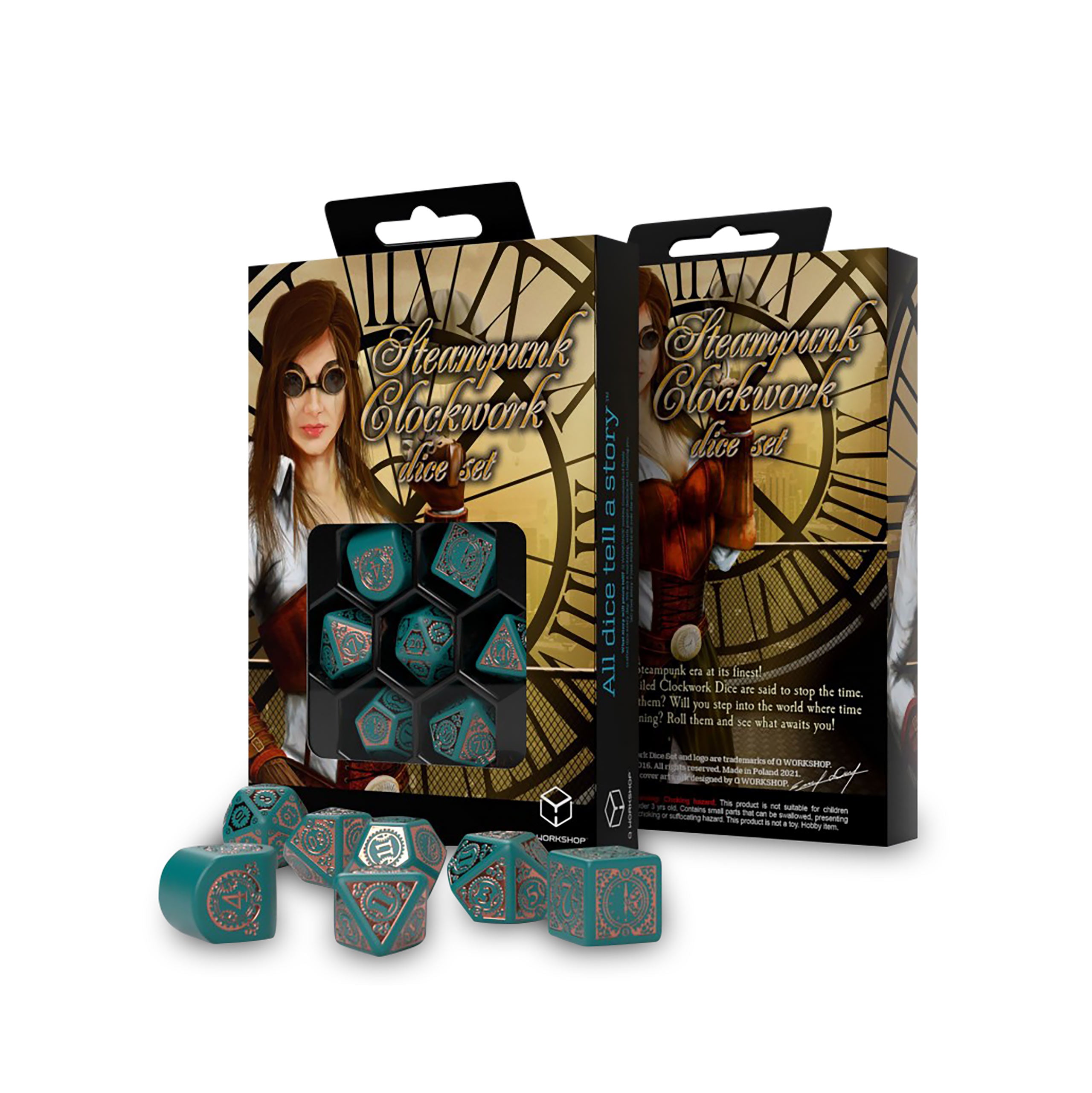Product image Steampunk Clockwork Nautical Apparatus Modern RPG Dice Set 7pcs