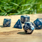 Product image Shimmering Llama Dice Set 7pcs blue-white