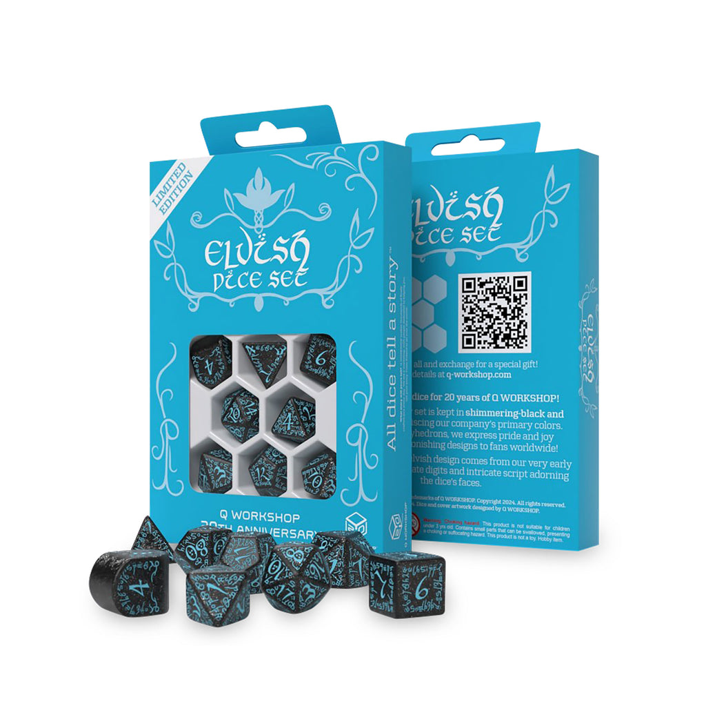 Product image Elvish Dice Set 7pcs black-blue