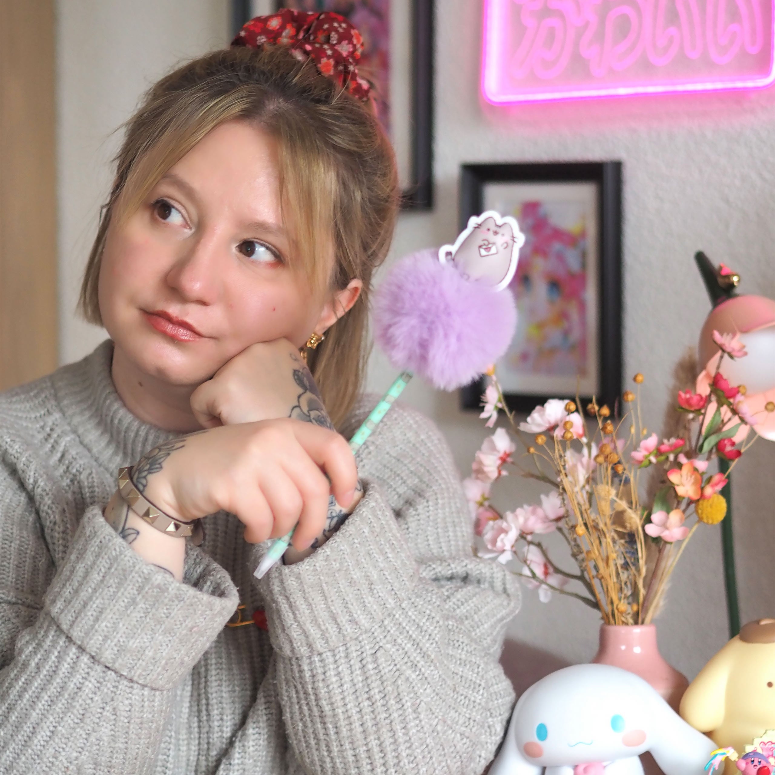Product image Pusheen - Ballpoint Pen with Pom Pom