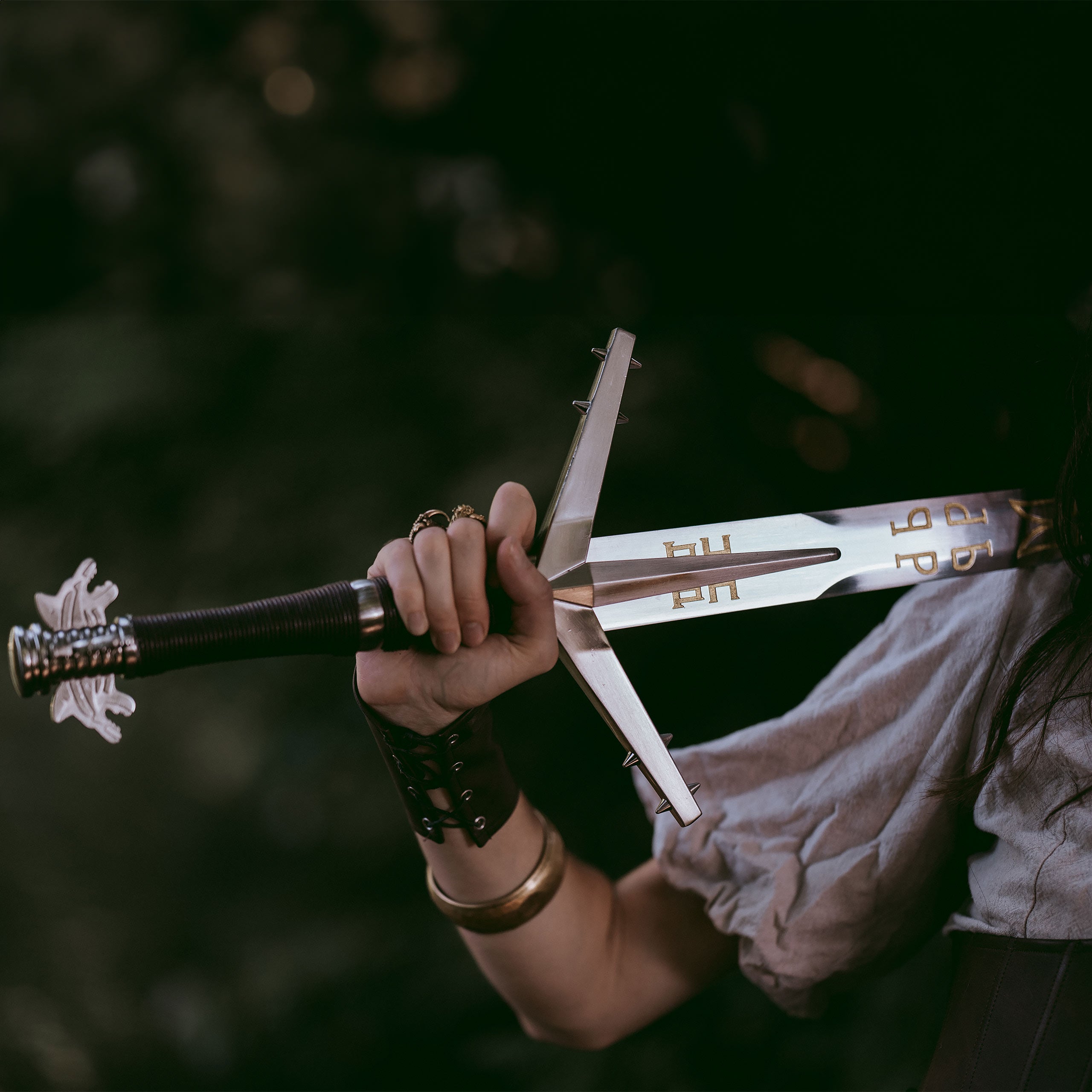 Product image Geralt of Rivia Silver Sword Replica with Scabbard for Witcher Fans