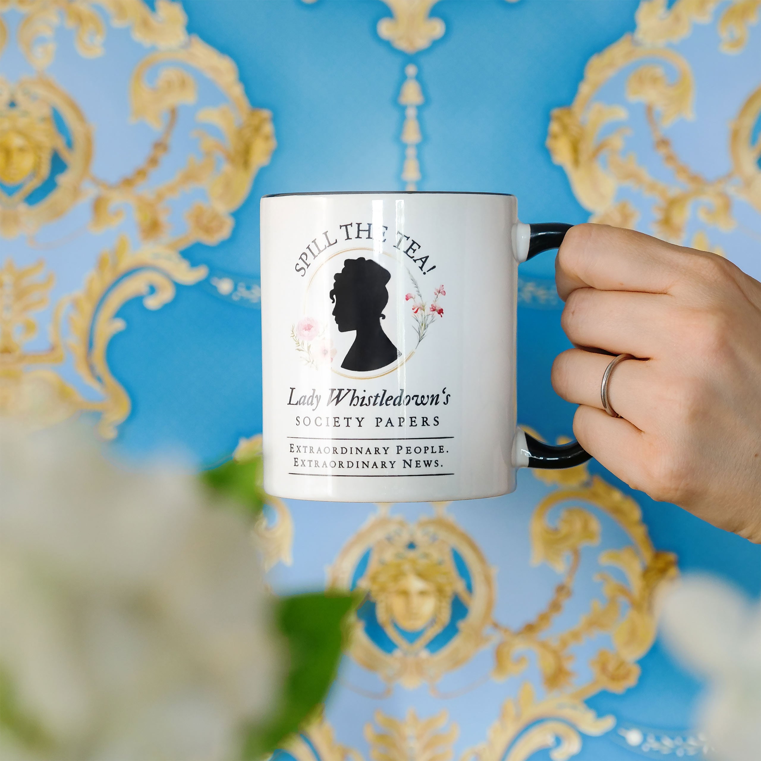 Product image Spill the Tea! Society Papers Mug for Bridgerton Fans