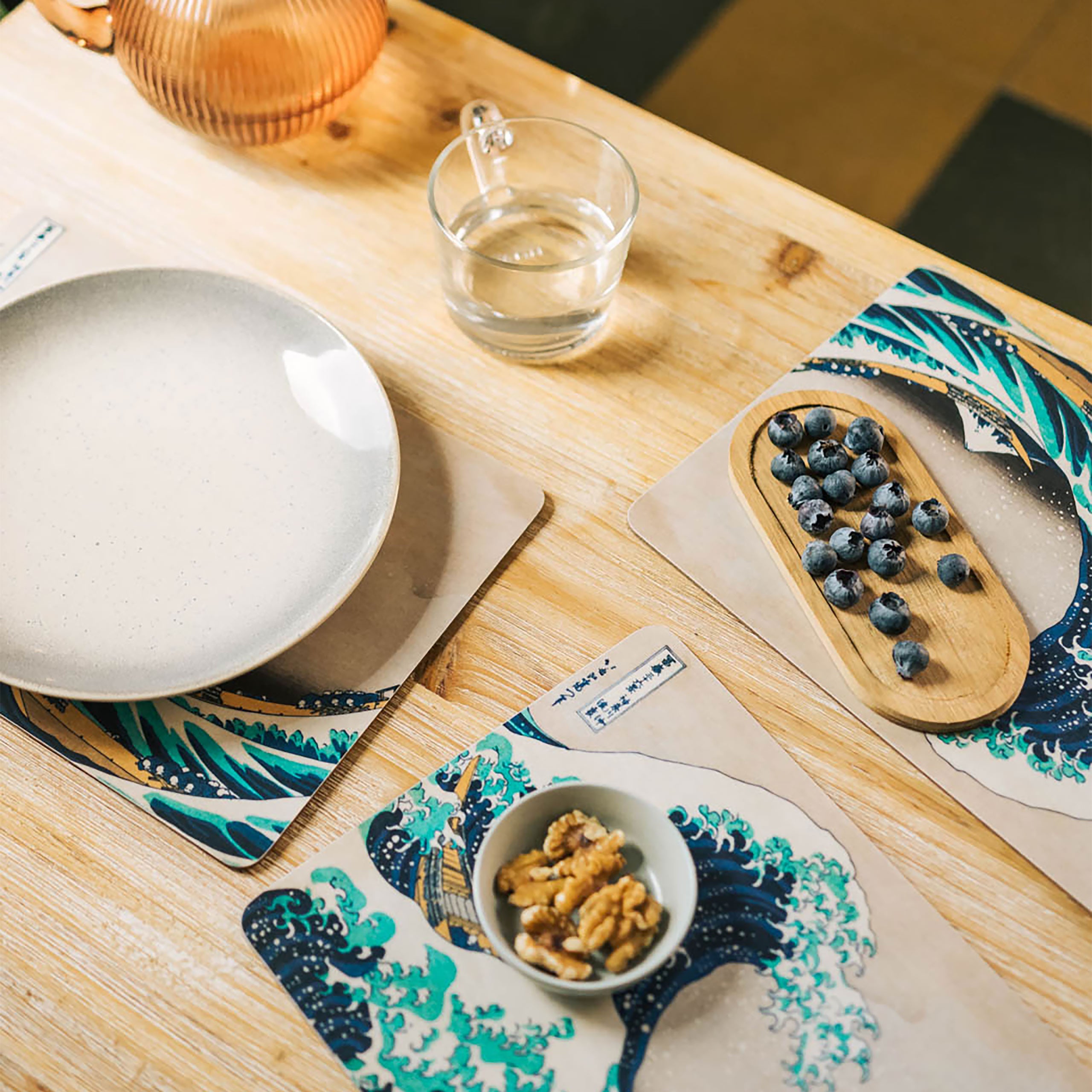 Product image The Great Wave off Kanagawa - Katsushika Hokusai Breakfast Board 4-piece Set