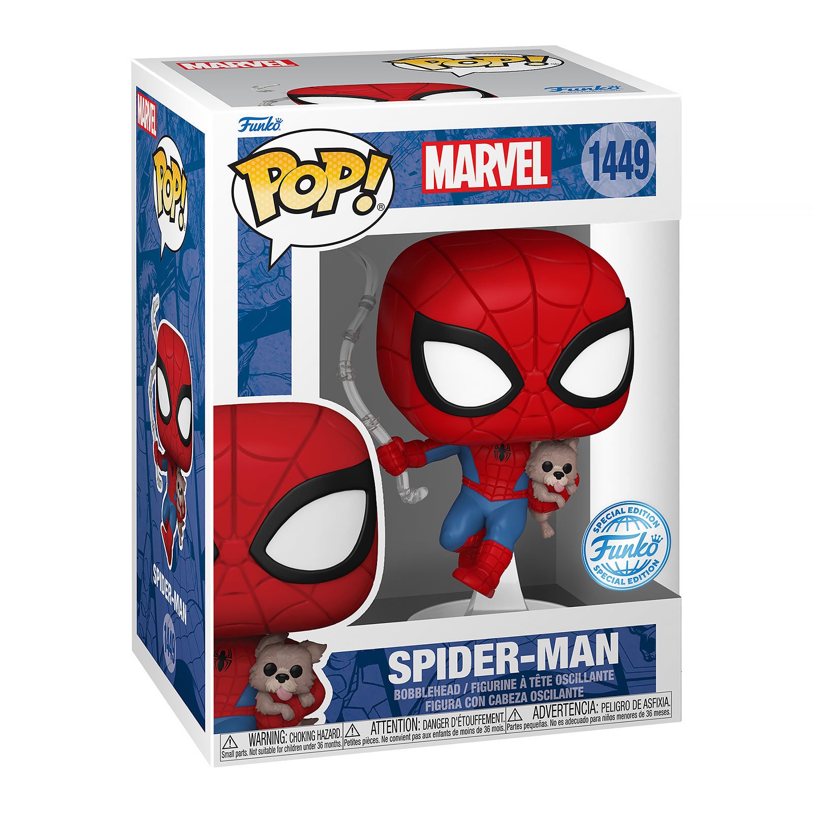 Product image Spider-Man - Spider with Sandwich the Dog Marvel Funko Pop Bobble-Head Figure