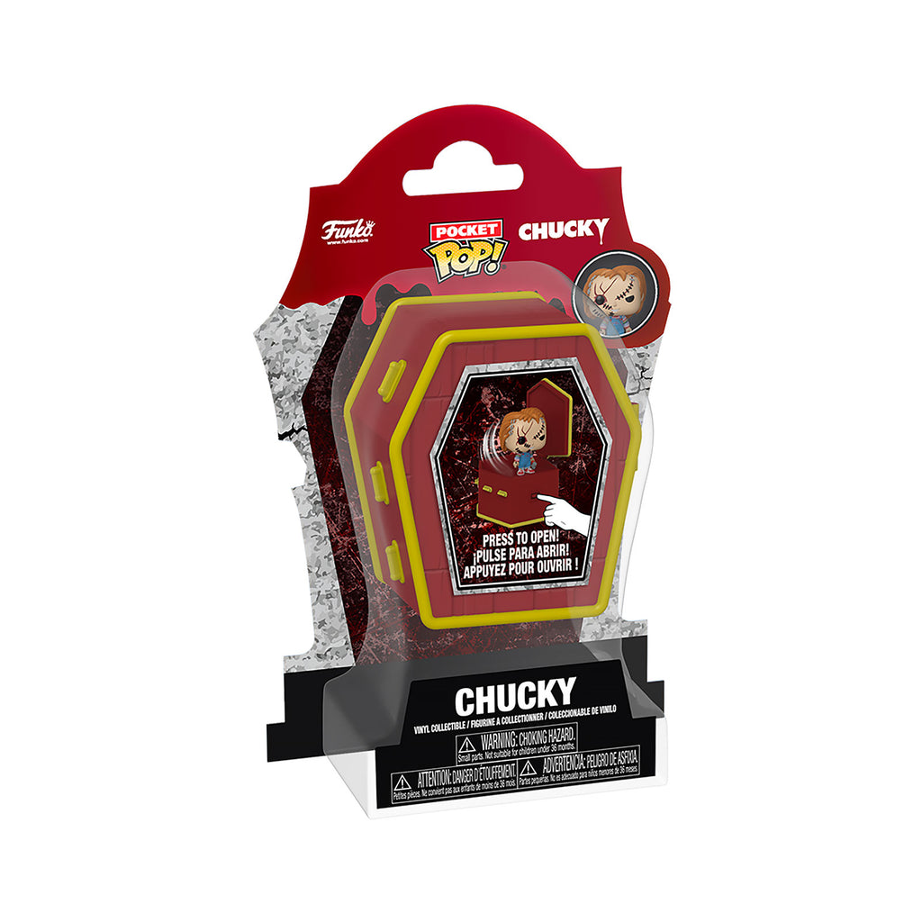 Product image Chucky - Scared Chucky with Coffin Funko Pocket Pop Figure