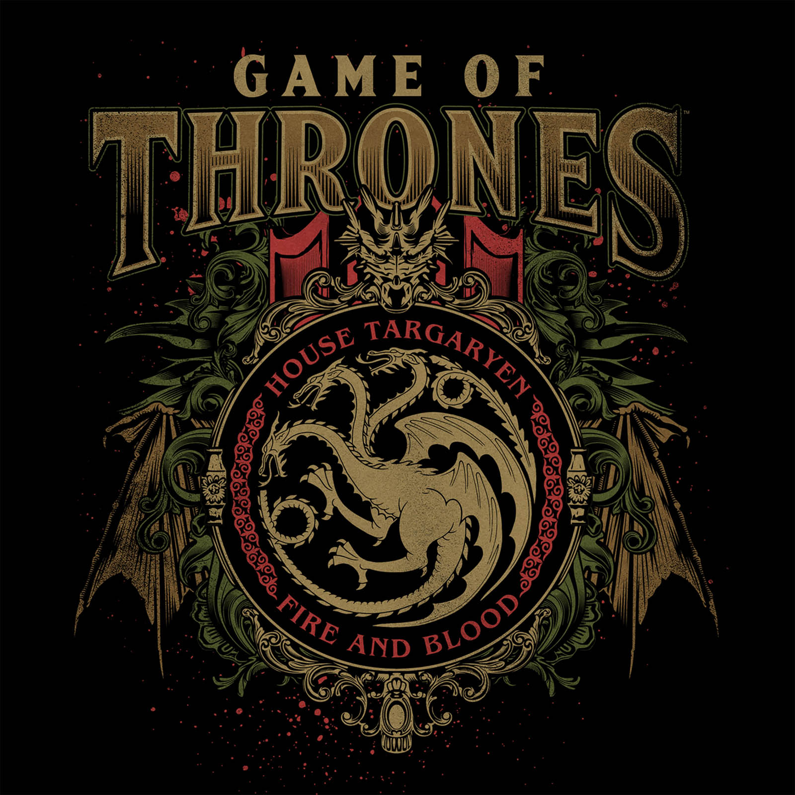 Product image Game of Thrones - Targaryen Ornaments T-Shirt Black