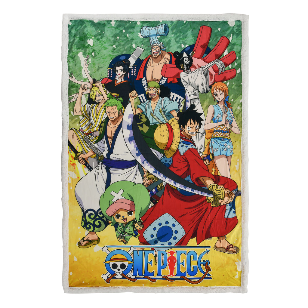 Product image One Piece - Group Plush Blanket with Teddy Fleece