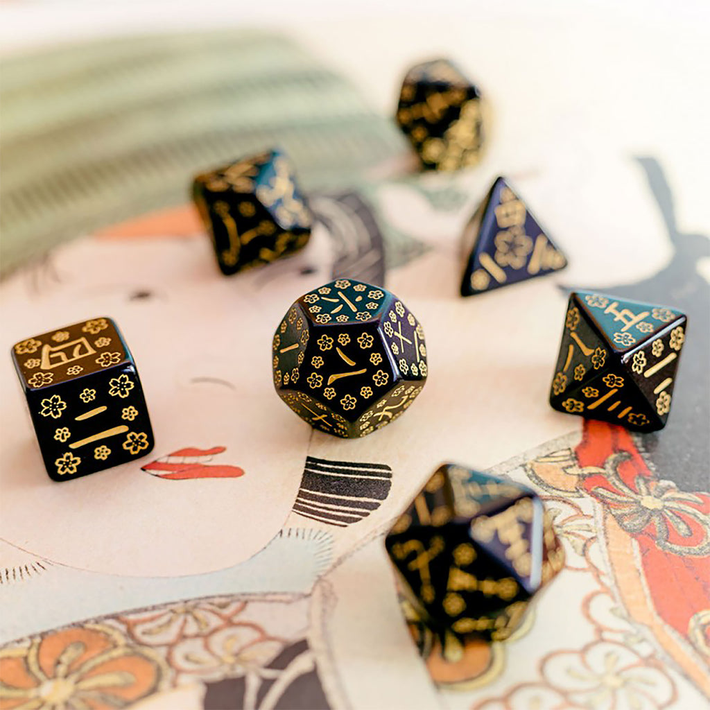 Product image Japanese - Deep Night Firefly Dice Set 7pcs