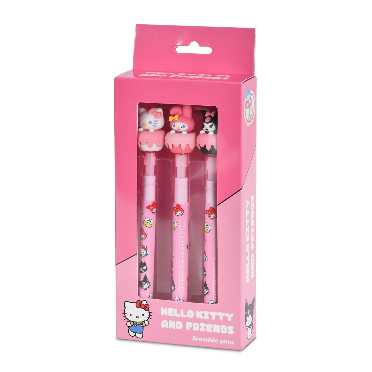 Product image Sanrio - Hello Kitty and Friends Erasable Ballpoint Pens, Set of 3