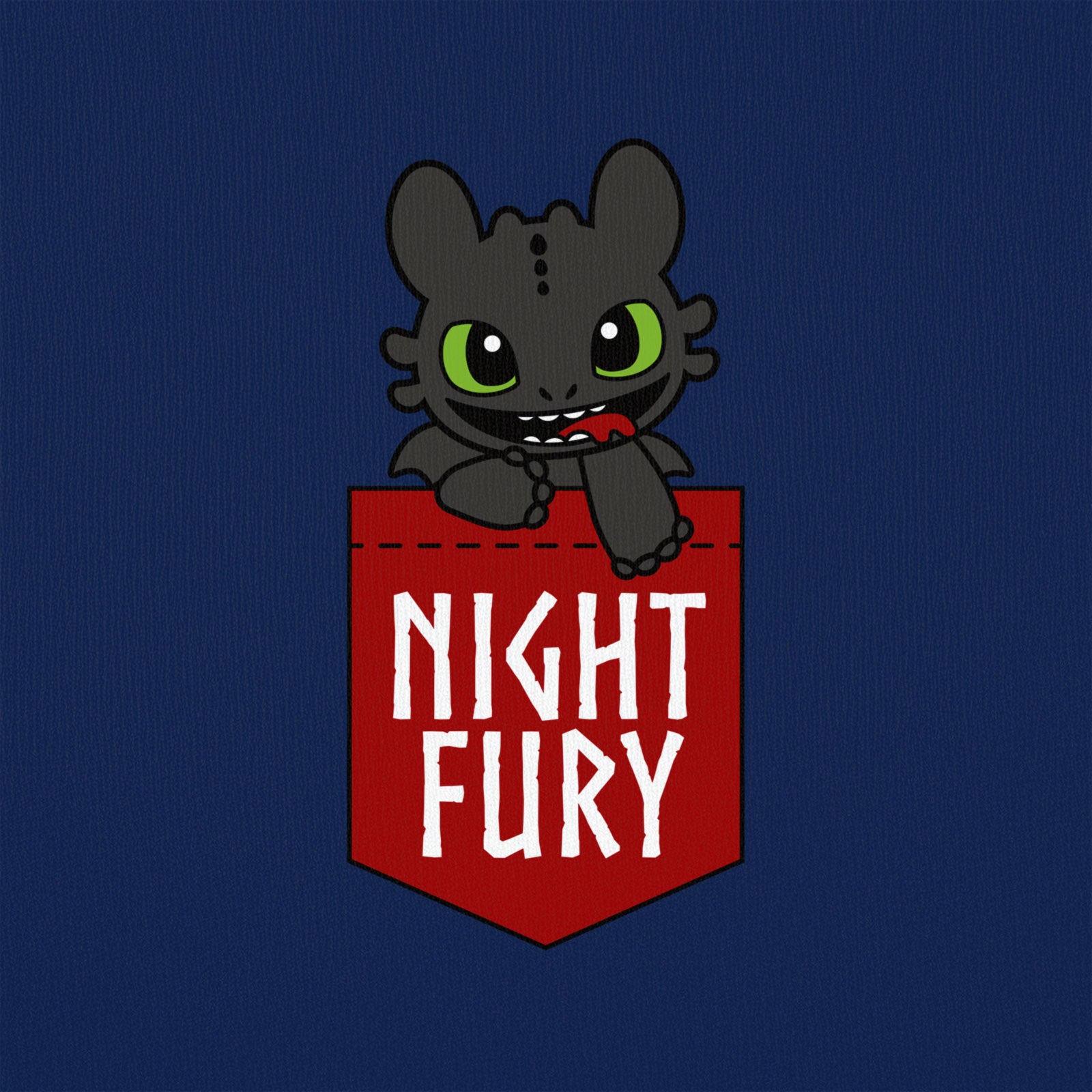 Product image How to Train Your Dragon - Night Fury Pocket T-Shirt blue