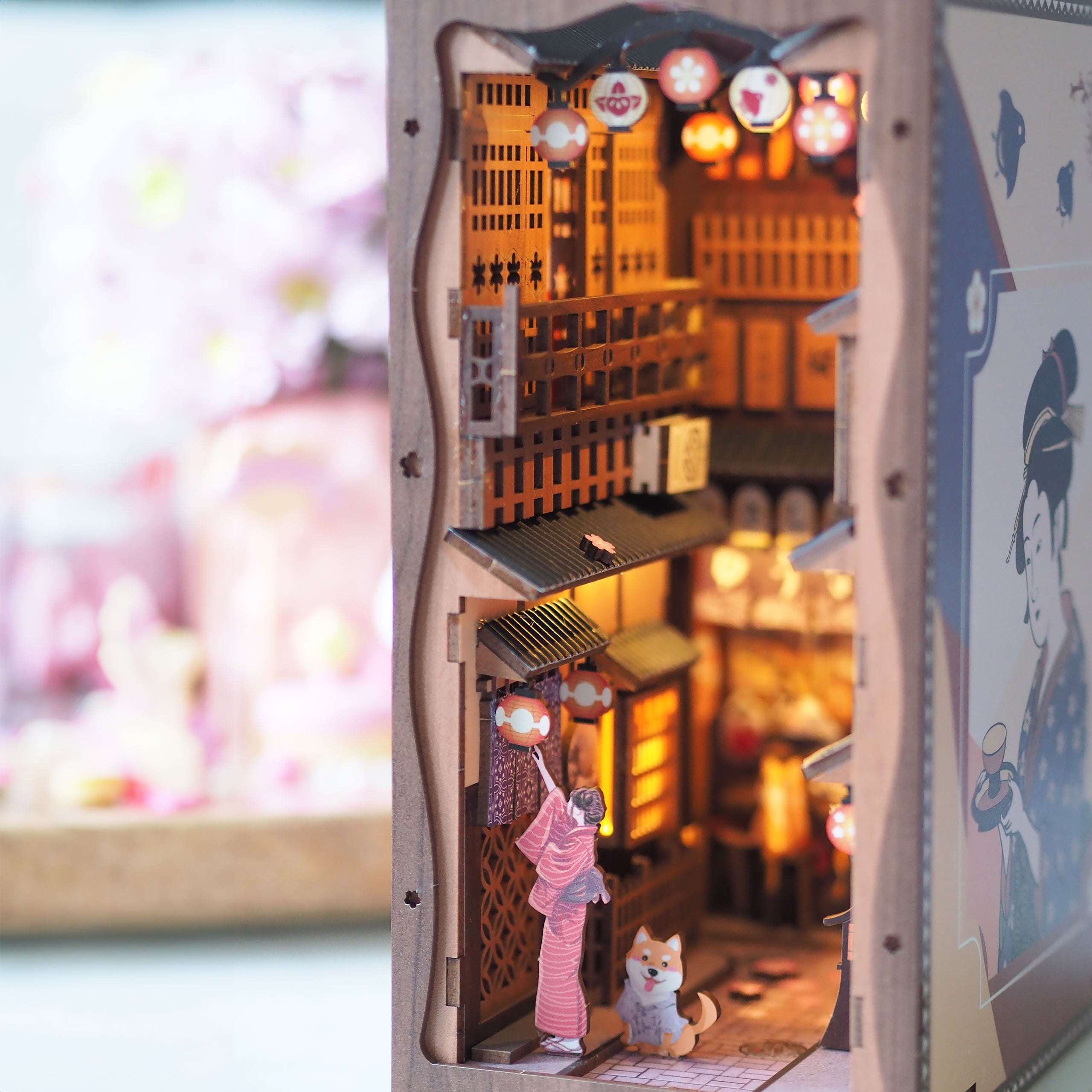 Product image Sakura - Under the Sakura Tree Book Nook Model Kit Wood