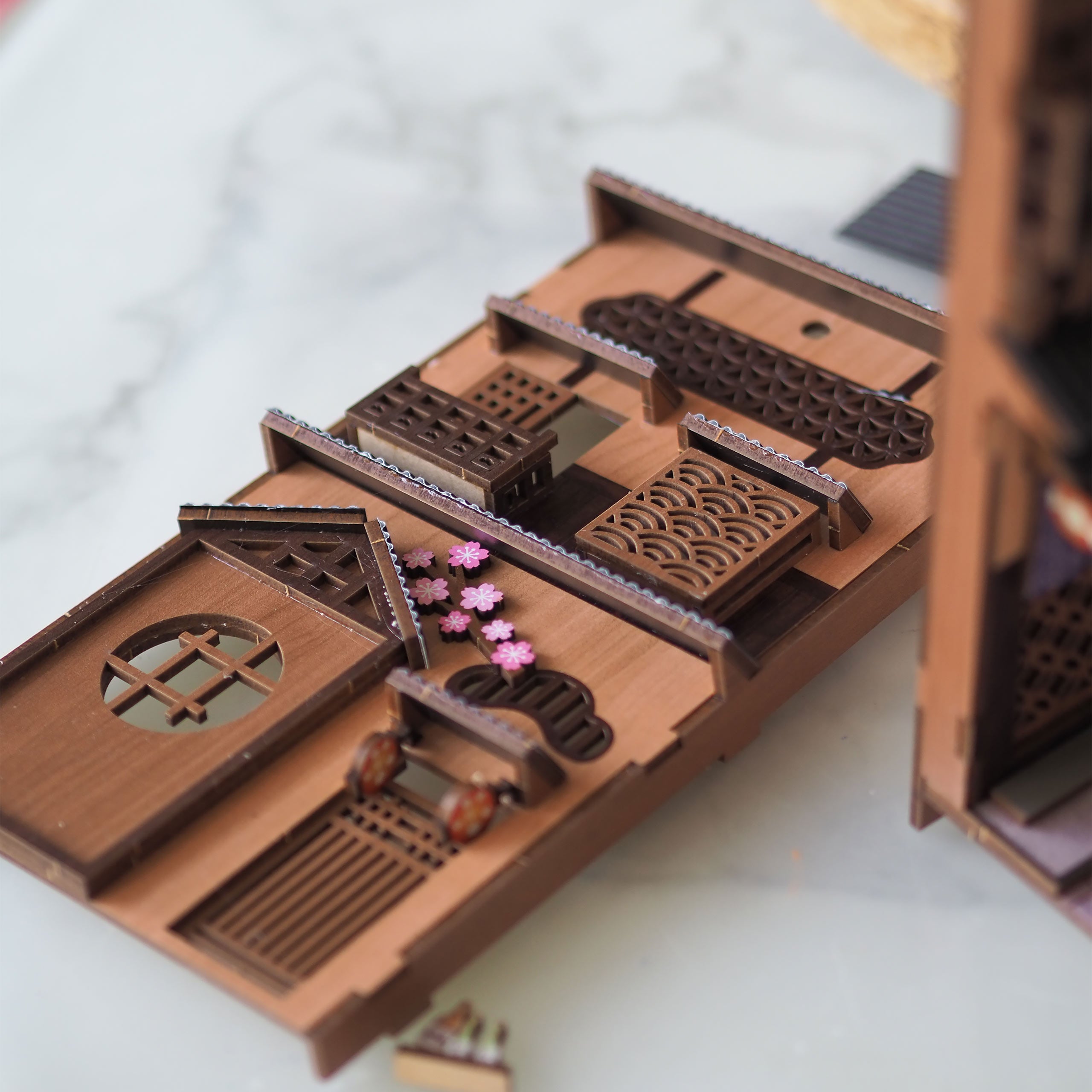 Product image Sakura - Under the Sakura Tree Book Nook Model Kit Wood