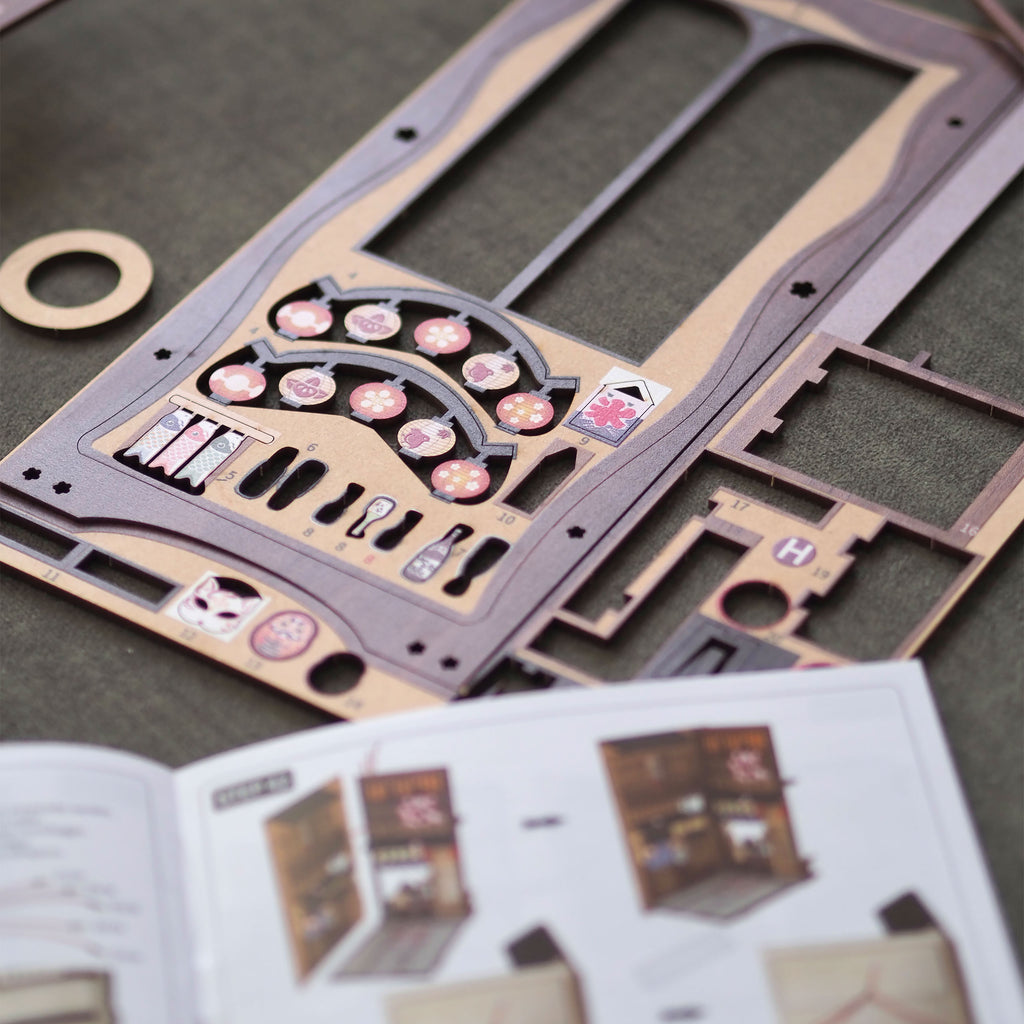 Product image Sakura - Under the Sakura Tree Book Nook Model Kit Wood