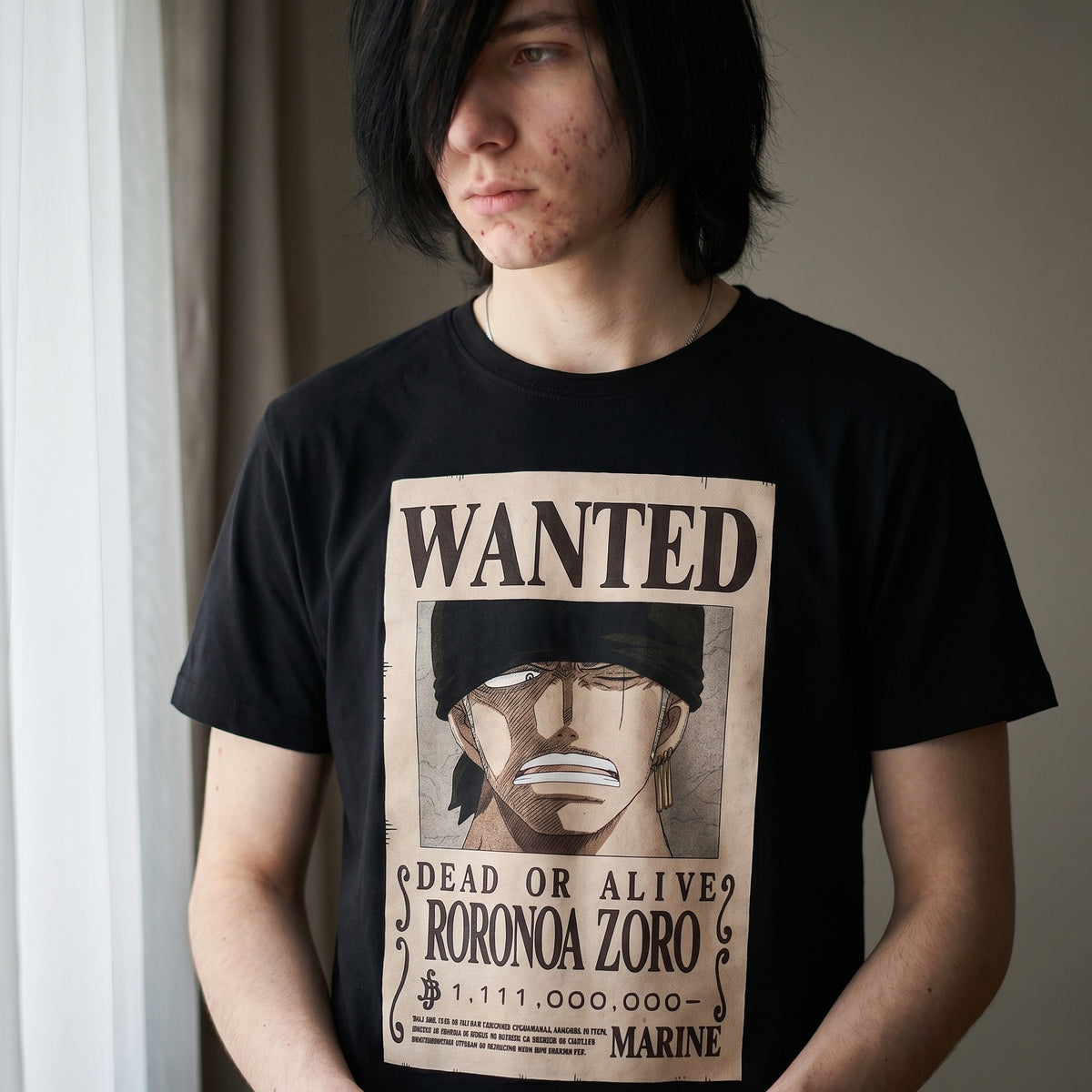 Product image One Piece - Roronoa Zoro Wanted T-Shirt black