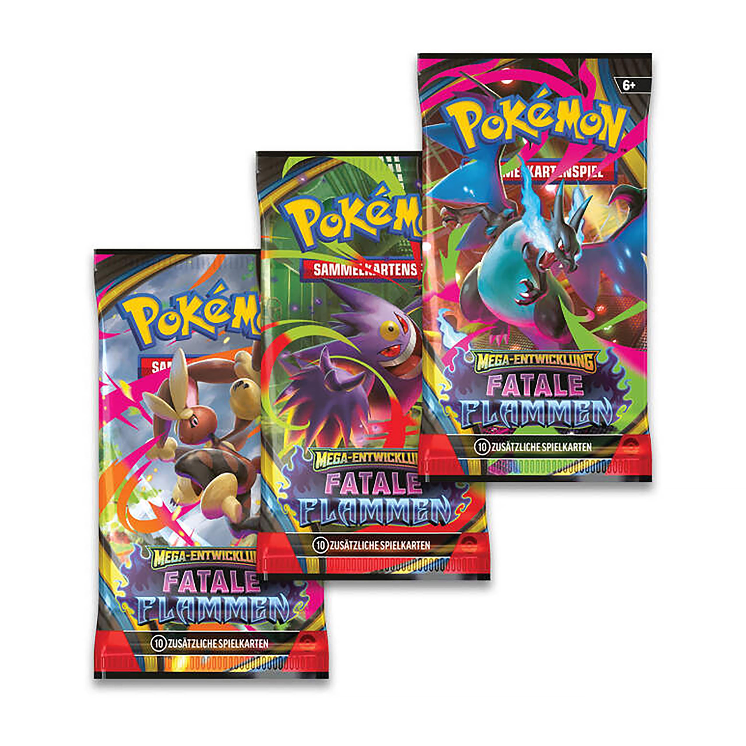 Product image Pokémon - Fateful Flames Mega Evolution 3-Pack Blister German Version
