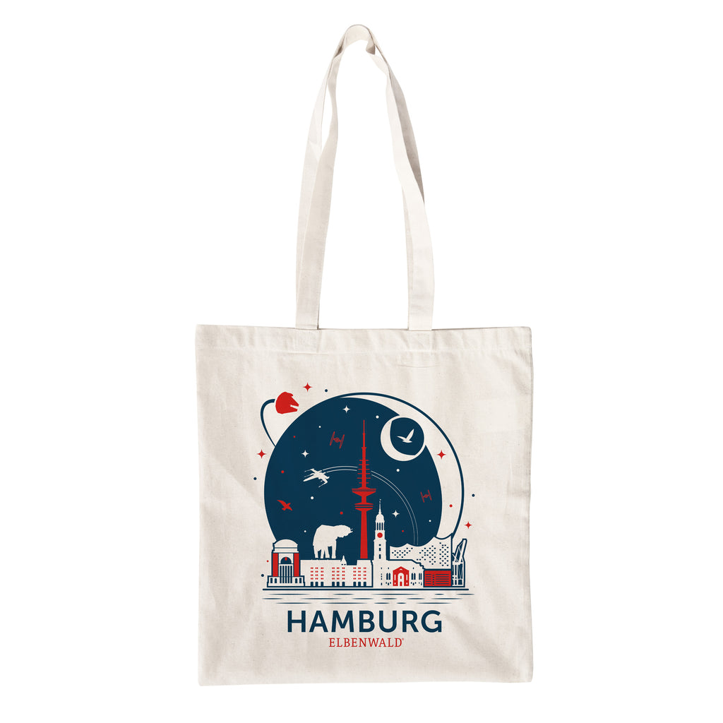 Product image Elbenwald in Hamburg Skyline Jute Bag