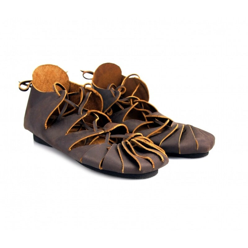 Product image Medieval ankle shoes in brown nubuck leather