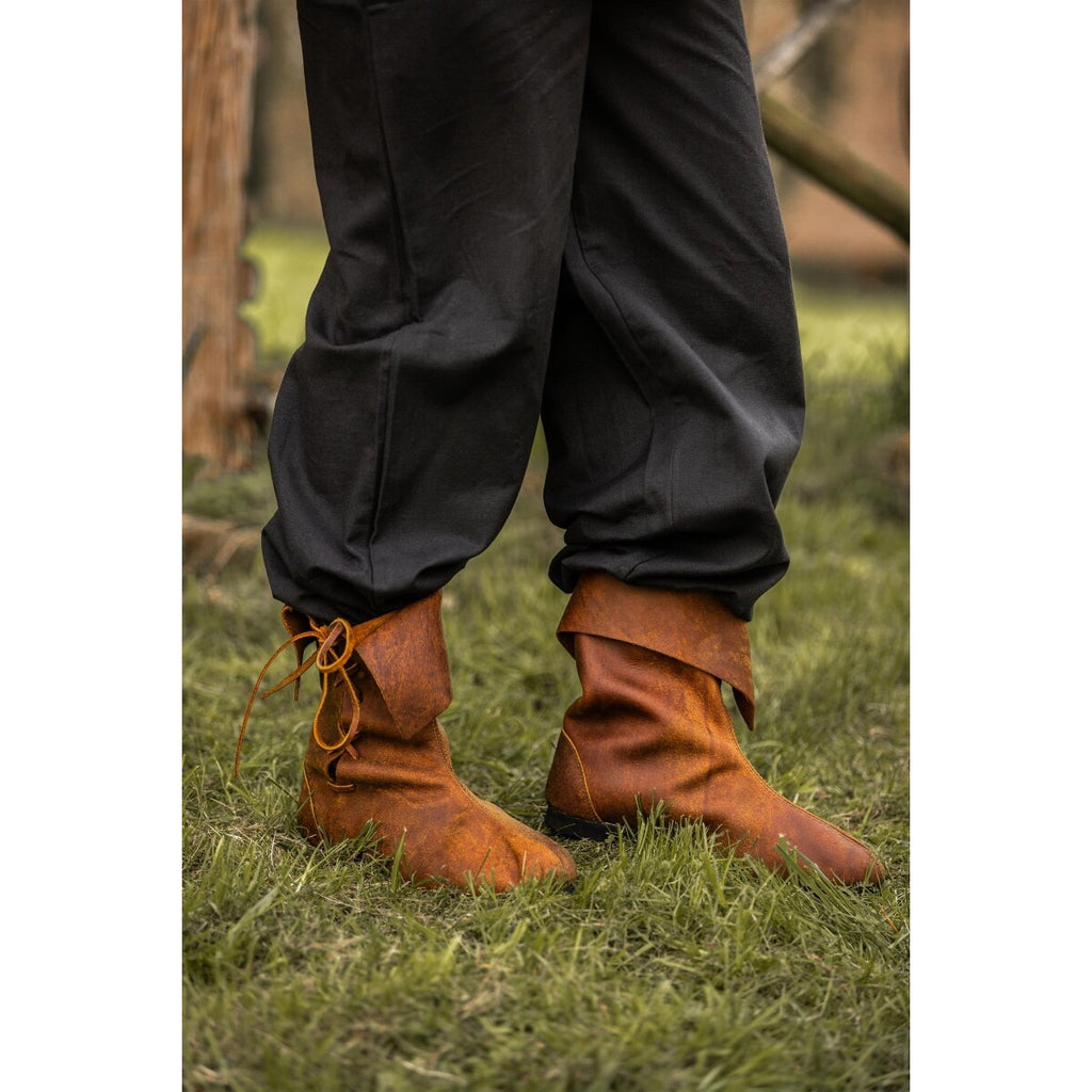 Product image Medieval Cuff Boots in Brown Nubuck Leather