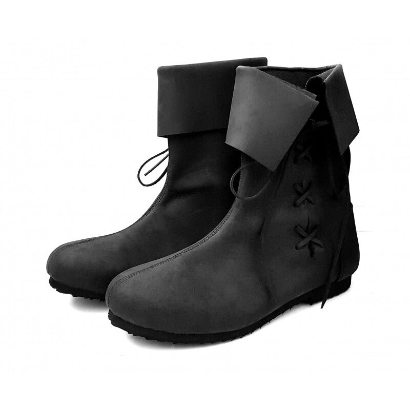 Product image Medieval Cuff Boots made of Nubuck Leather black