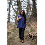 Product image Medieval Stand-Up Collar Lace-Up Shirt Louis Sleeveless Blue