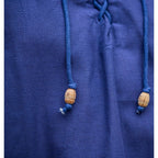 Product image Medieval Stand-Up Collar Lace-Up Shirt Louis Sleeveless Blue