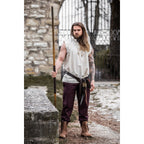 Product image Medieval Stand-Up Collar Lace-Up Shirt Louis Sleeveless Beige