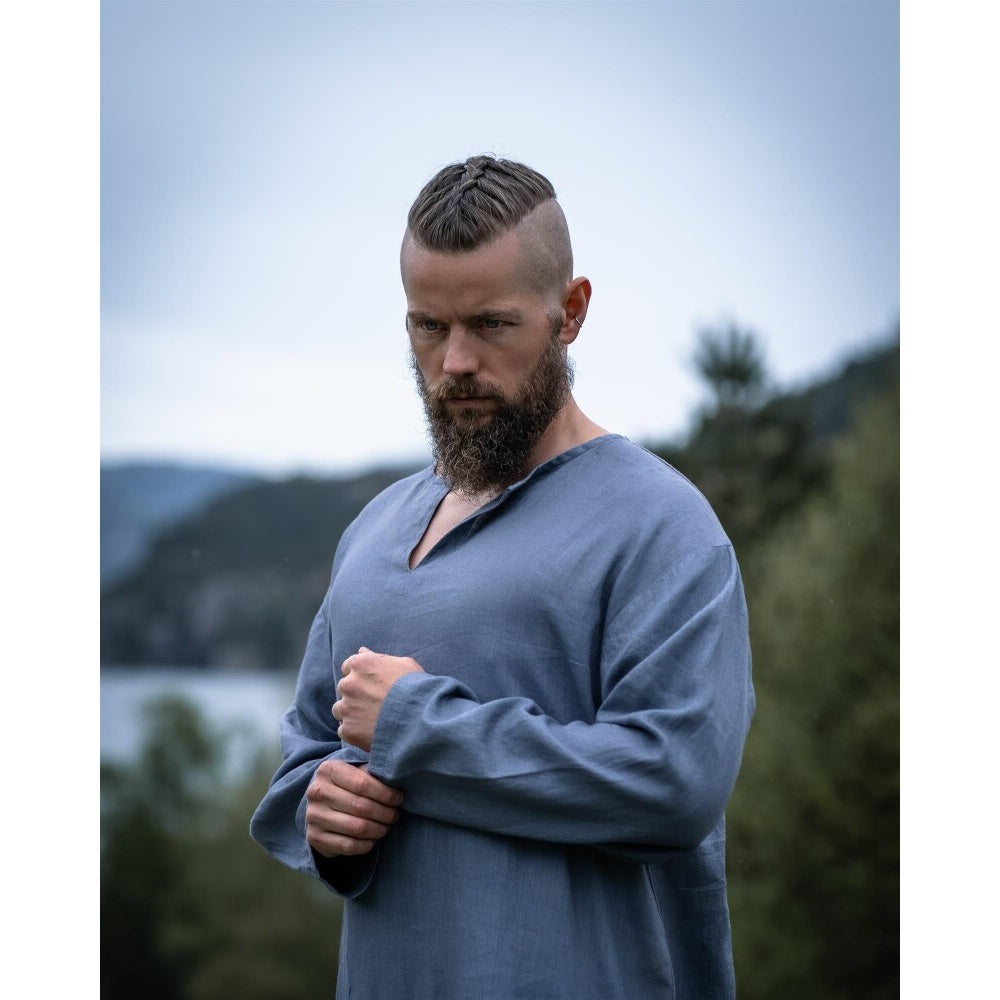 Product image Medieval Linen Tunic Halvar blue-grey