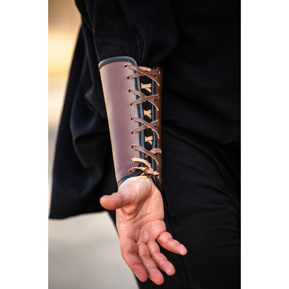 Product image Medieval Leather Bracer Ottar with Vegvisir Embossing brown