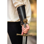 Product image Medieval Leather Bracer Ottar with Vegvisir Embossing Black