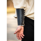Product image Medieval Leather Bracer Ottar with Vegvisir Embossing Black