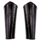 Product image Medieval Leather Bracer Ottar with Vegvisir Embossing Black