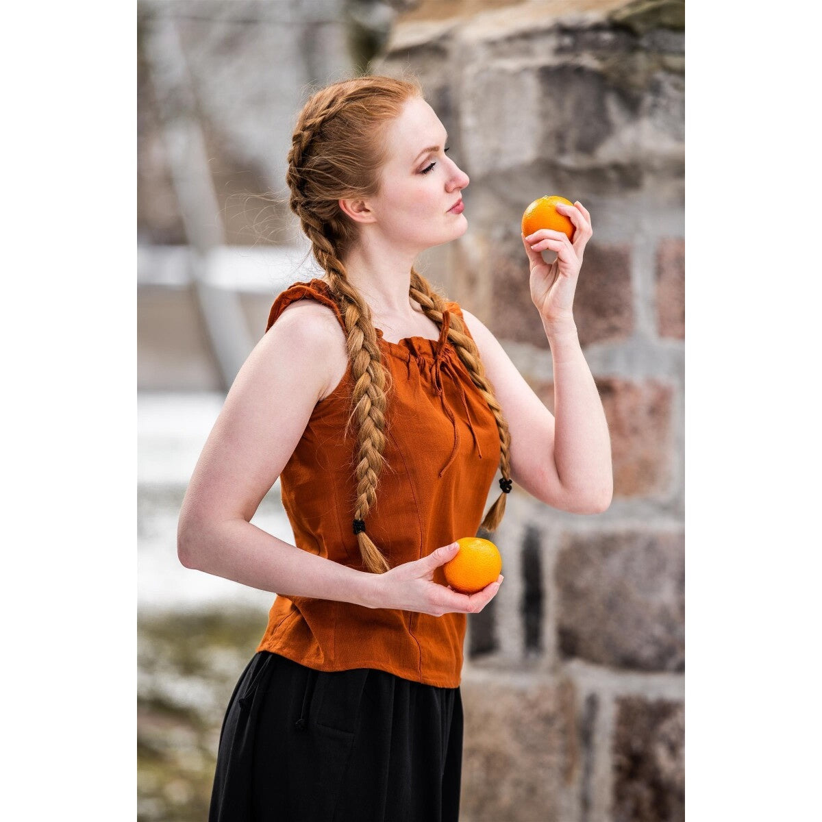 Product image Medieval Summer Blouse Adele Sleeveless Red