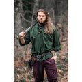 Product image Medieval Stand-Up Collar Lace-Up Shirt Georg mottled green