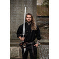Product image Medieval Stand-Up Collar Lace-Up Shirt Georg mottled black
