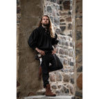 Product image Medieval Stand-Up Collar Lace-Up Shirt Georg mottled black