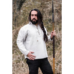 Product image Medieval Cotton Shirt Ingolf handwoven grey
