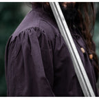 Product image Medieval Stand-Up Collar Lace-Up Shirt Friedrich brown