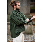 Product image Medieval lace-up shirt with eyelets Adrian green