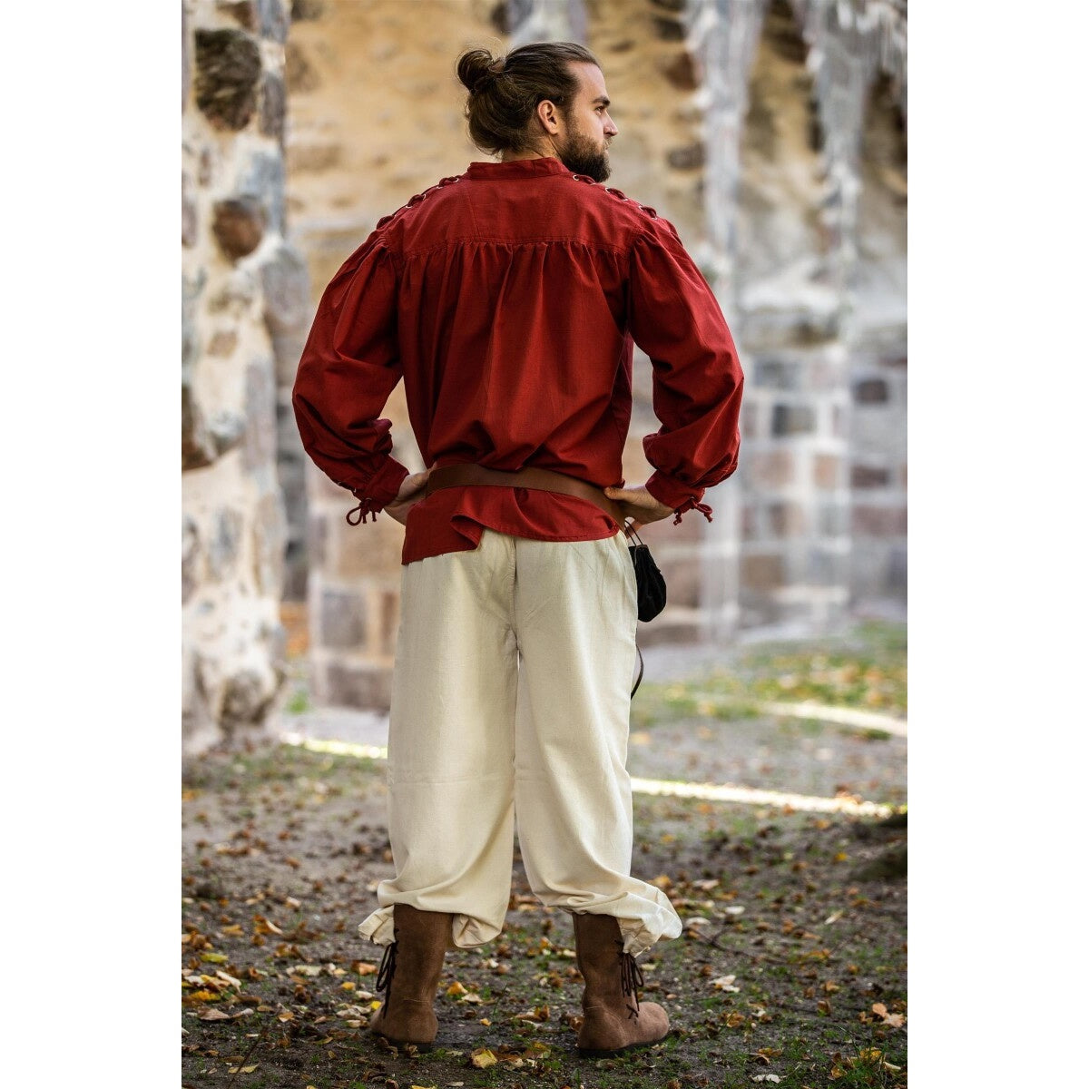 Product image Medieval Lace-Up Shirt with Eyelets Adrian red