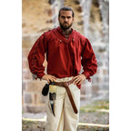Product image Medieval Lace-Up Shirt with Eyelets Adrian red